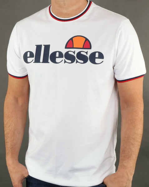 Ellesse Multi Ringer T Shirt White