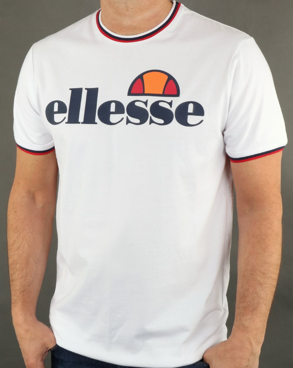 Ellesse Multi Ringer T Shirt White