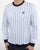 Fila Vintage Velour Stripe Sweat Top White