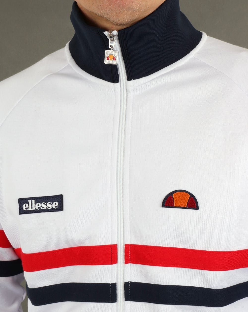 Ellesse Rimini Track Top White/Red/Navy