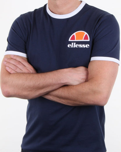 Ellesse Ringer T Shirt Navy