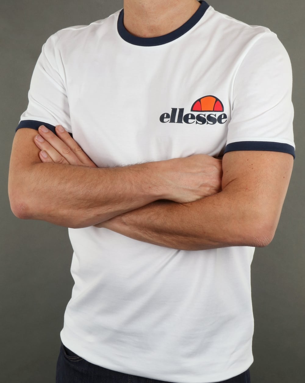 Ellesse Ringer T Shirt White