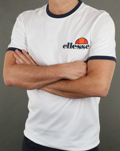 Ellesse Ringer T Shirt White