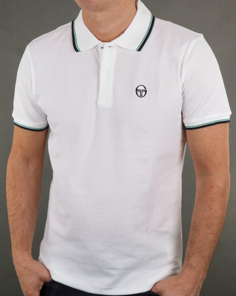 Sergio Tacchini Zuck Tipped Polo Shirt White
