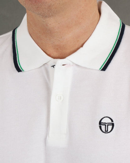 Sergio Tacchini Zuck Tipped Polo Shirt White