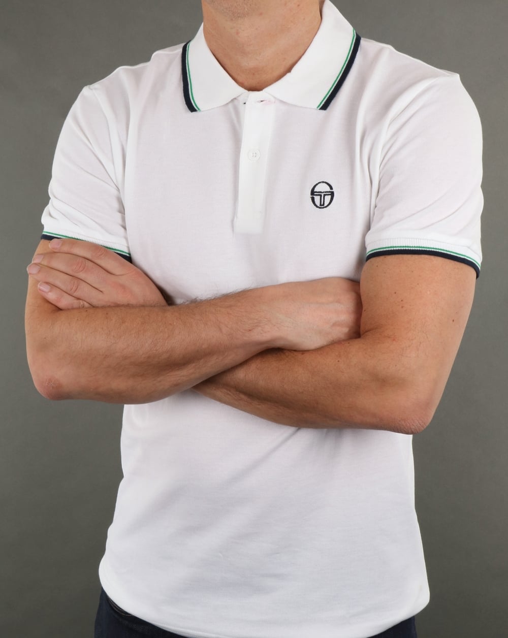 Sergio Tacchini Zuck Tipped Polo Shirt White