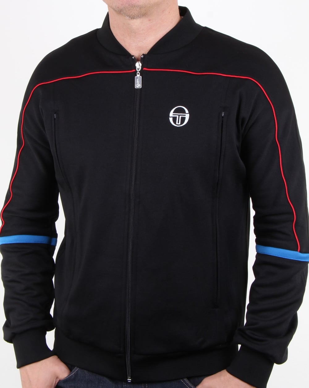 Sergio Tacchini Amiscora Track Top Black/royal Blue