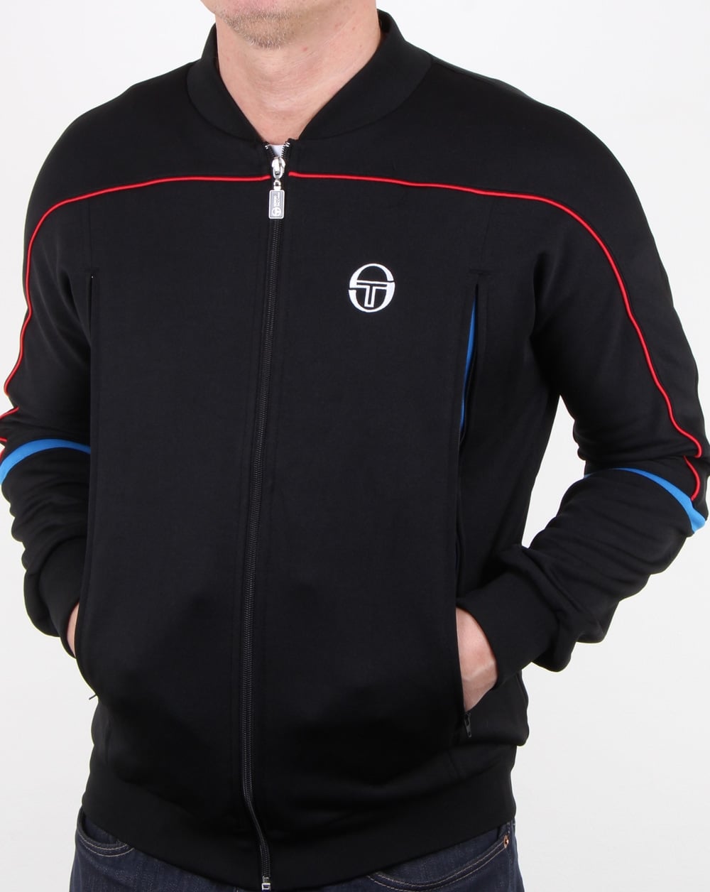 Sergio Tacchini Amiscora Track Top Black/royal Blue