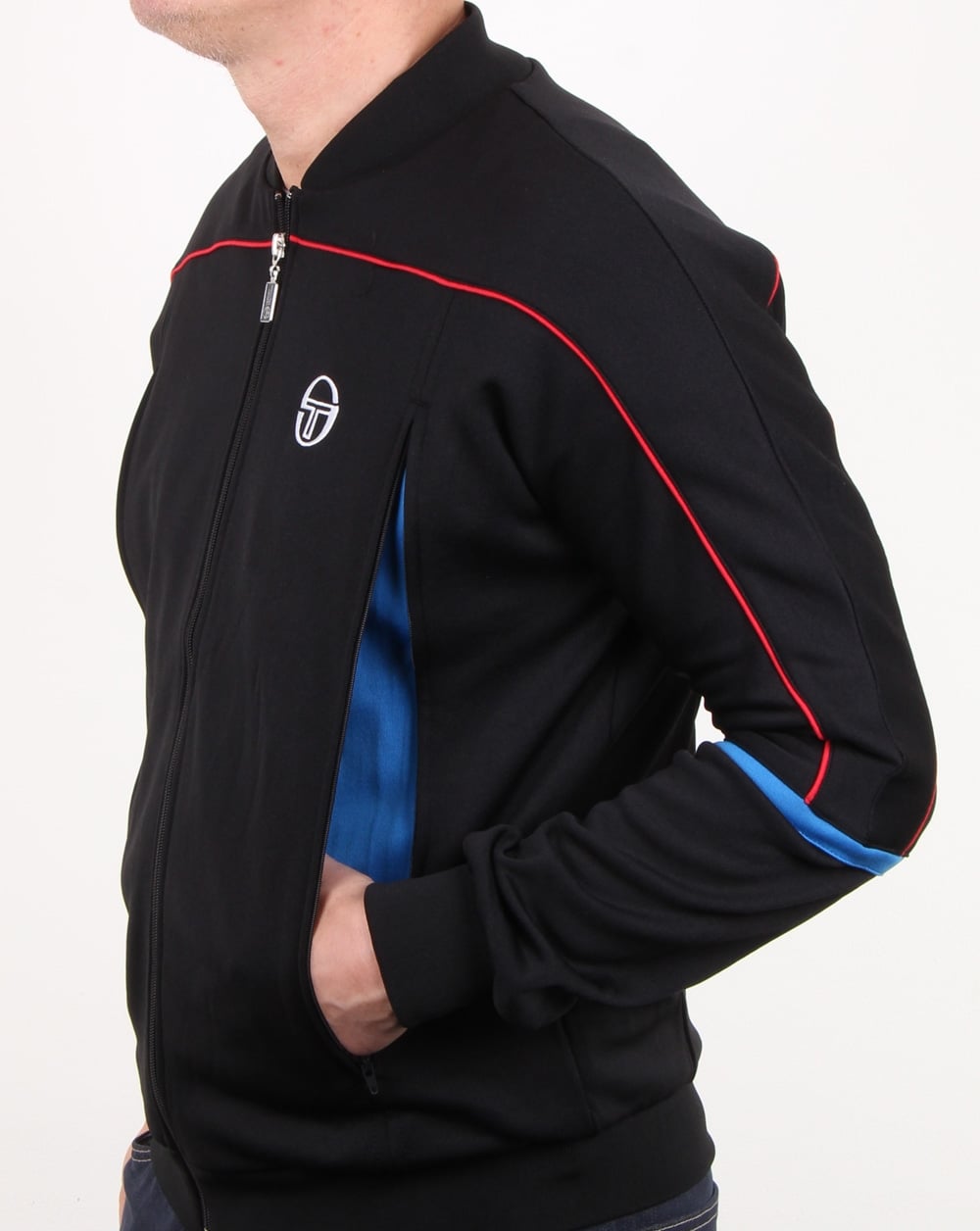 Sergio Tacchini Amiscora Track Top Black/royal Blue