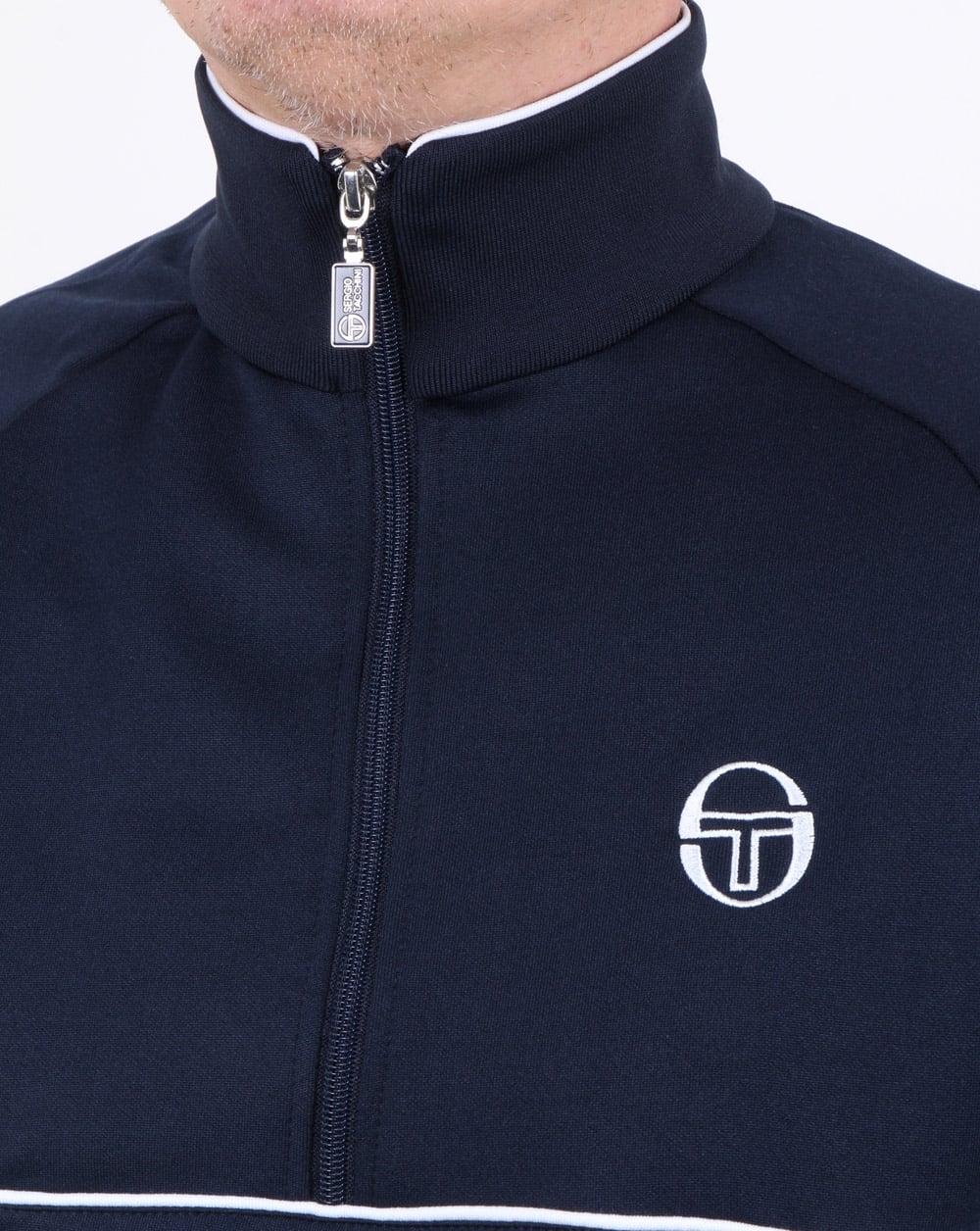 Sergio Tacchini Orion Half Zip Track Top Navy/White