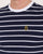 Luke Finn Fine Stripe T Shirt Navy
