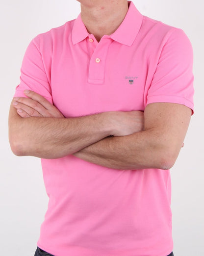 Gant Pique Rugger Polo Pink