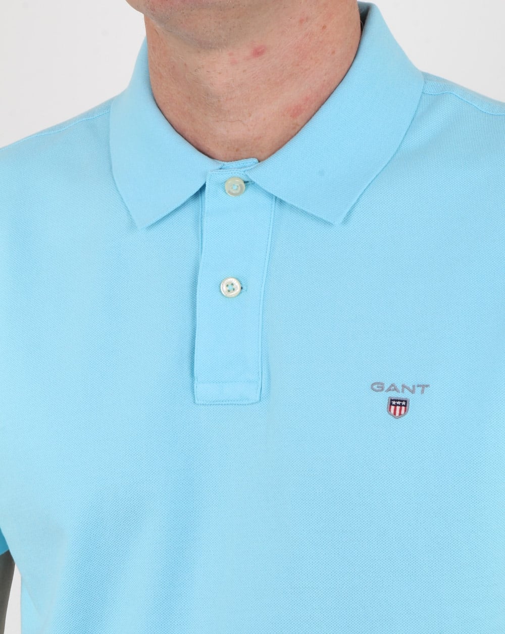 Gant Pique Rugger Polo Topaz Blue