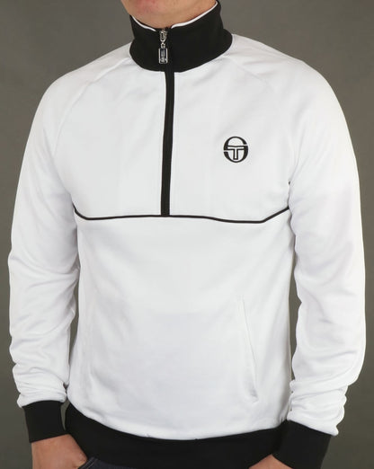 Sergio Tacchini Orion Half Zip Track Top White/Black