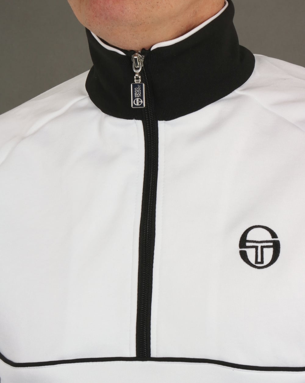 Sergio Tacchini Orion Half Zip Track Top White/Black
