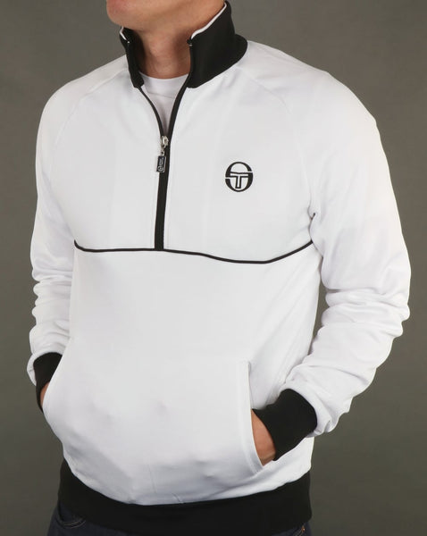 Sergio Tacchini Orion Half Zip Track Top White/Black