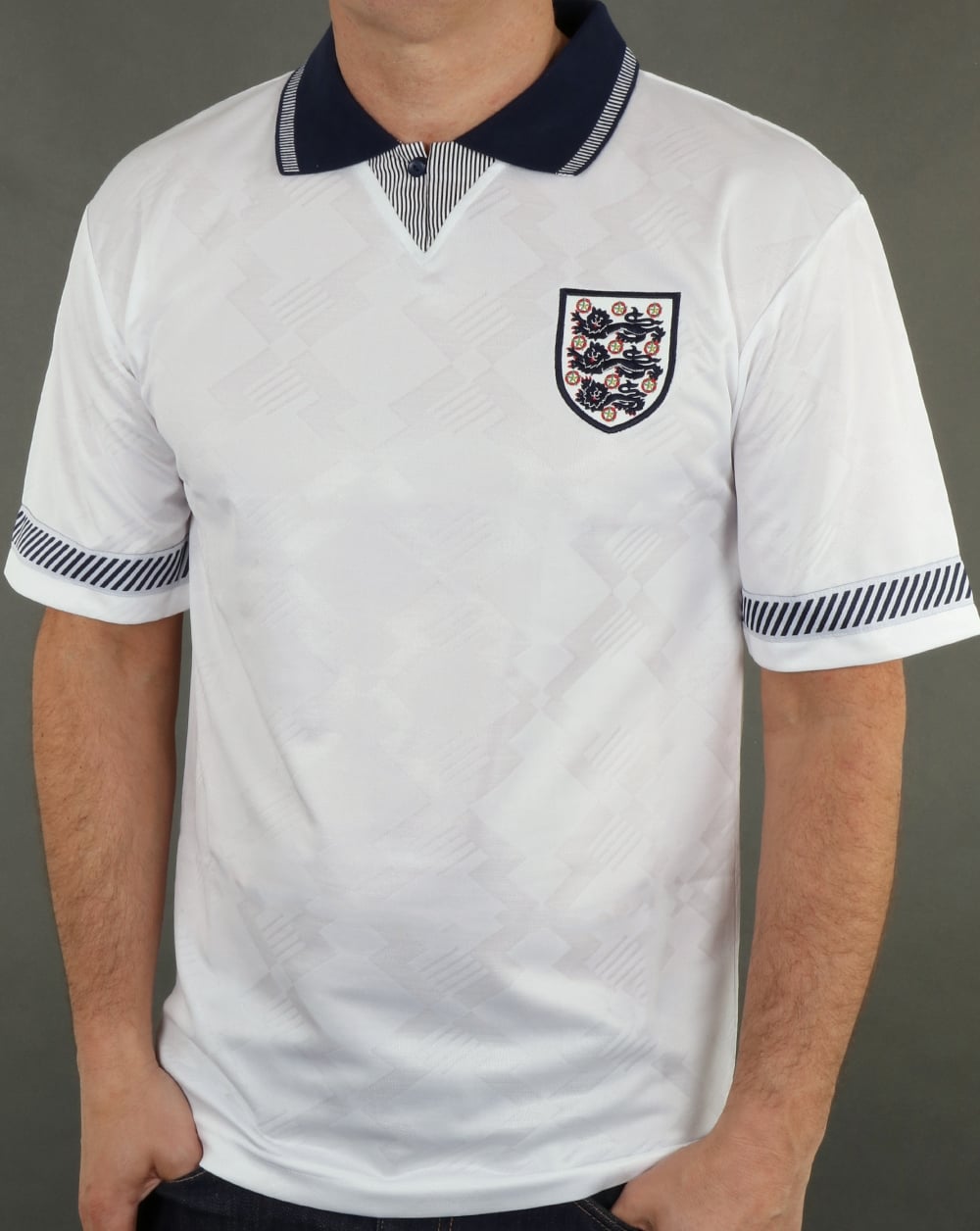 England 1990 Retro Football Shirt White