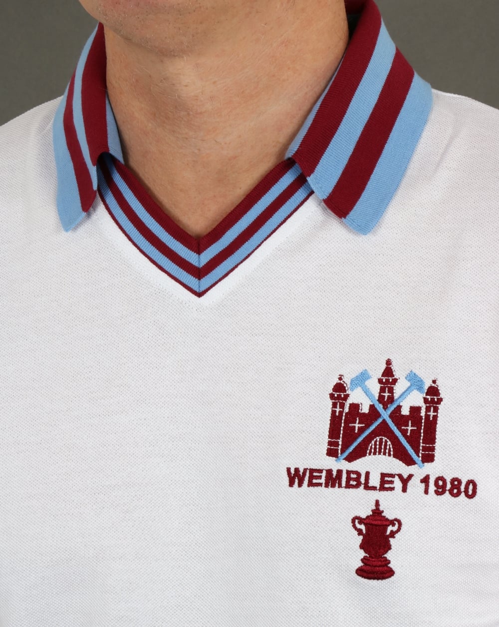 80s Casual Classics West Ham 1980 FA Cup Final Retro Football Shirt White