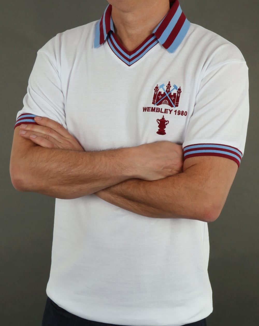 80s Casual Classics West Ham 1980 FA Cup Final Retro Football Shirt White