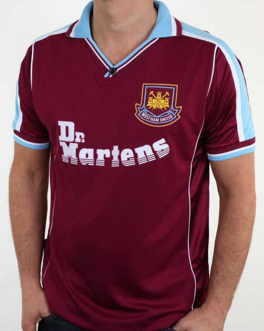 80s Casual Classics 80s Casual Classics West Ham 2000 Retro Football Shirt Claret
