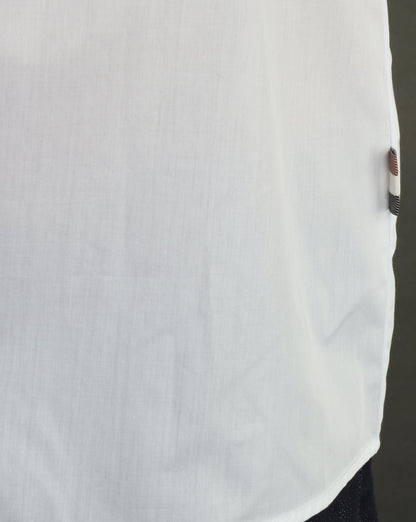 Aquascutum Kedge Check Trim Shirt White