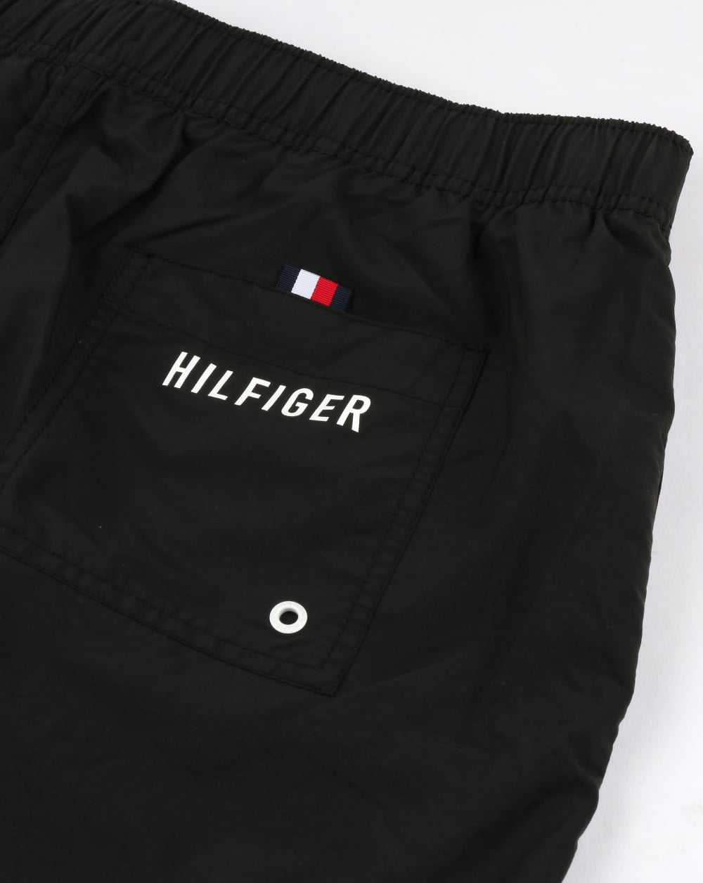 Tommy Hilfiger Flag Leg Swim Shorts Black