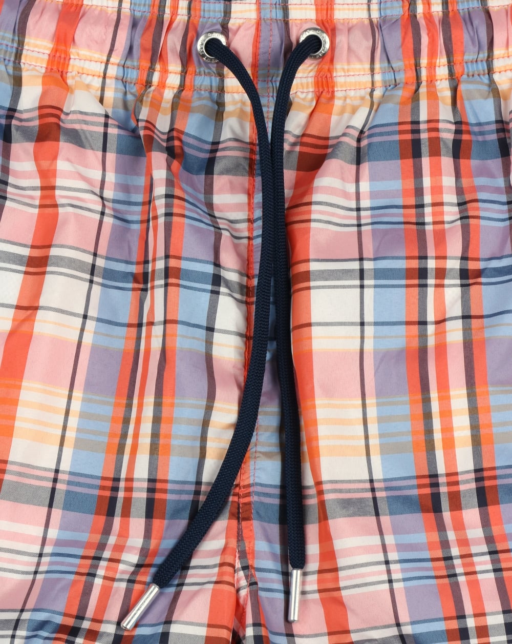 Gant Pastel Check Swim Shorts Coral