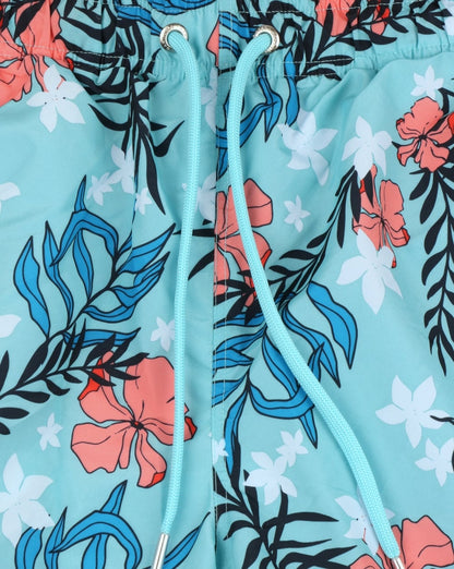 Gant Summer Floral Swim Shorts Topaz Blue