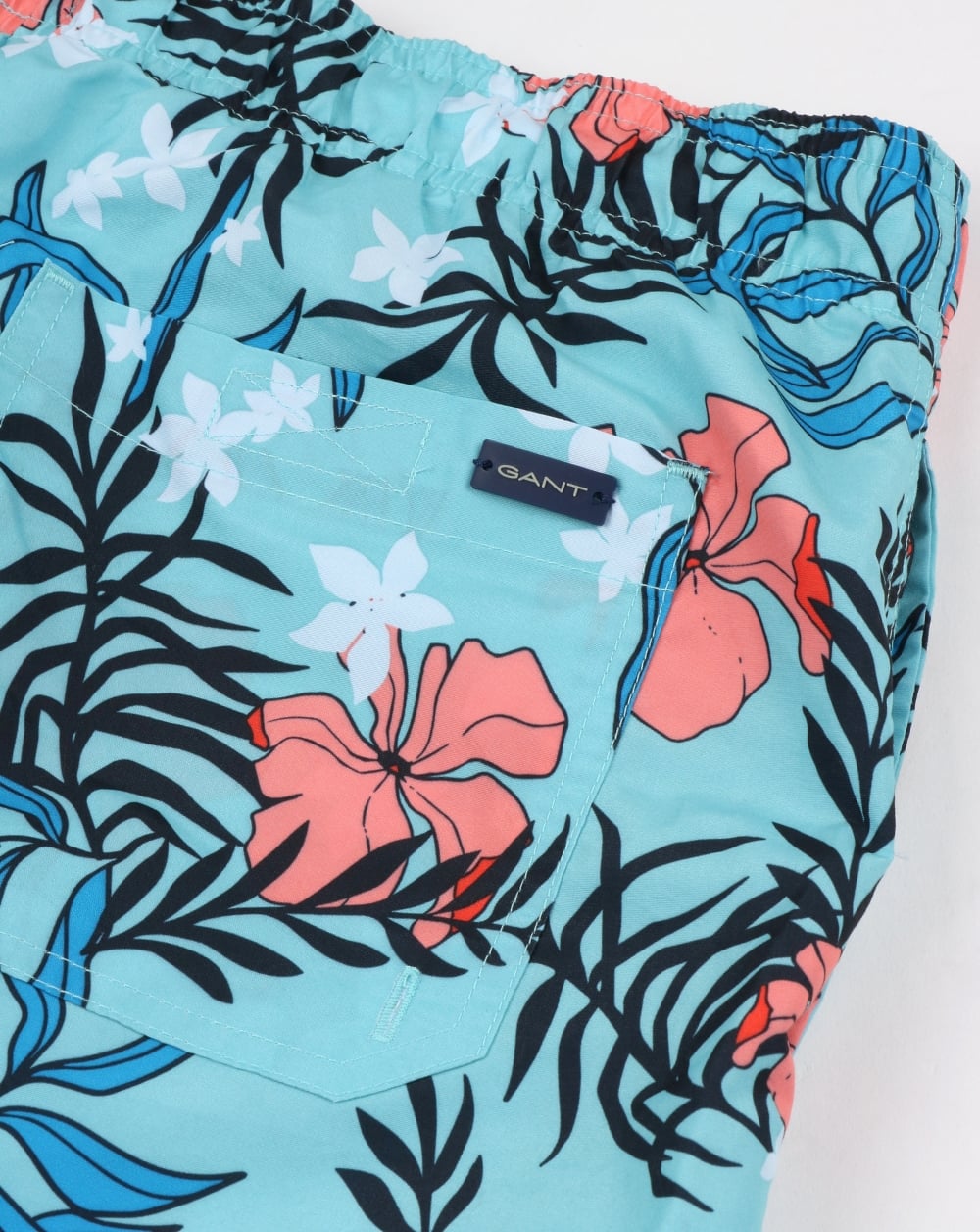 Gant Summer Floral Swim Shorts Topaz Blue