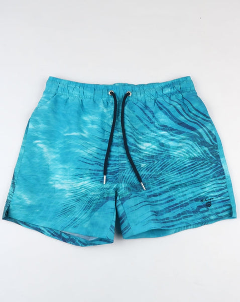 Gant Pool Palm Swim Shorts Topaz Blue