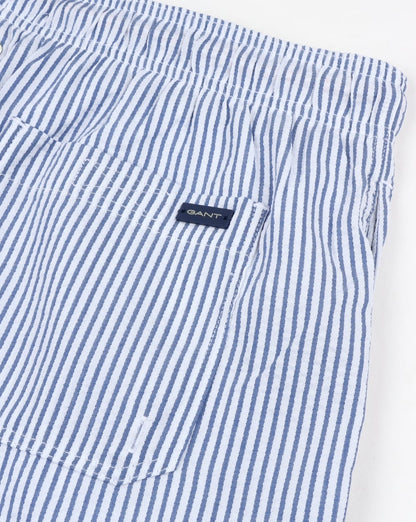 Gant Seersucker Swim Shorts Yale Blue