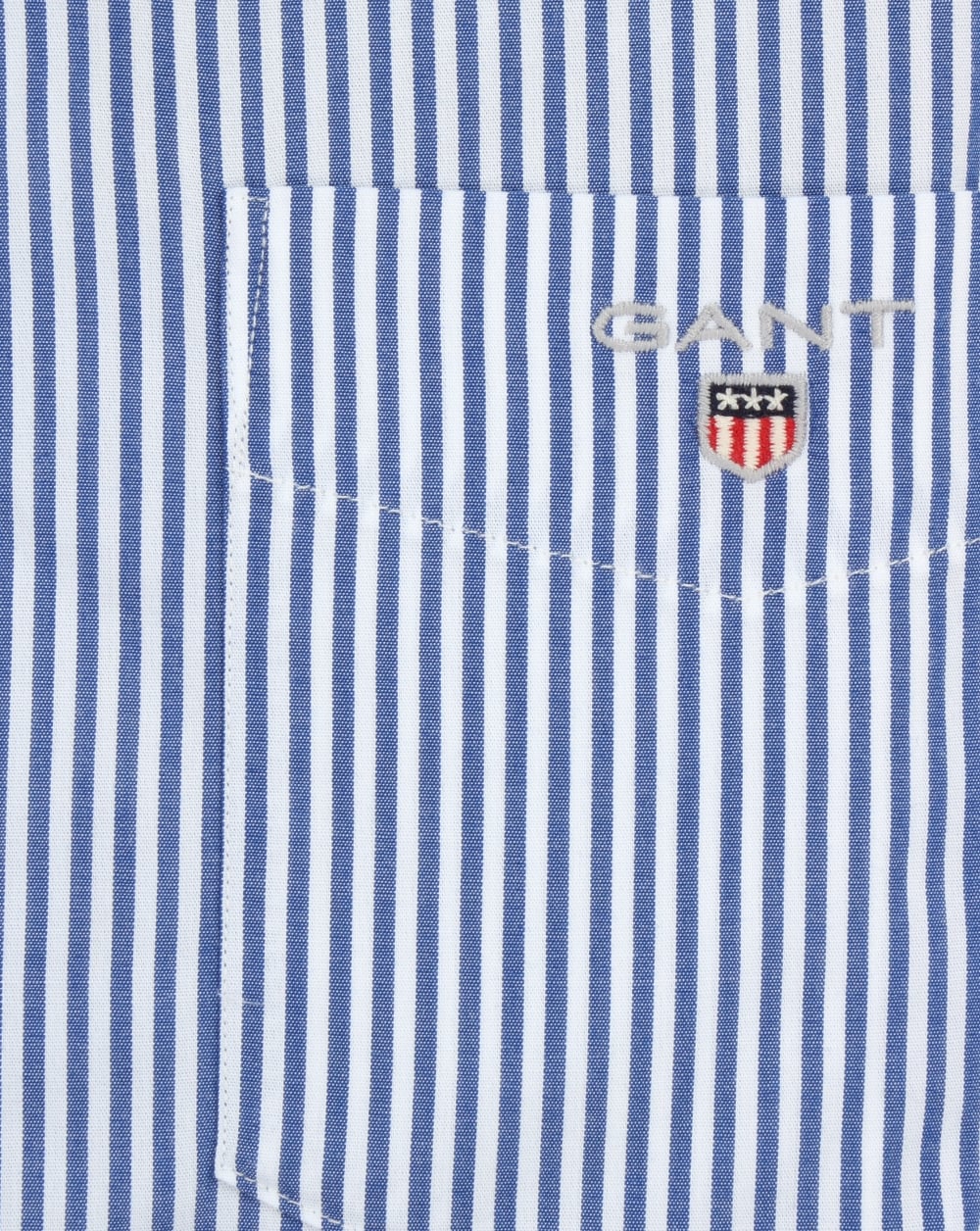 Gant Poplin Banker Striped Shirt Yale Blue