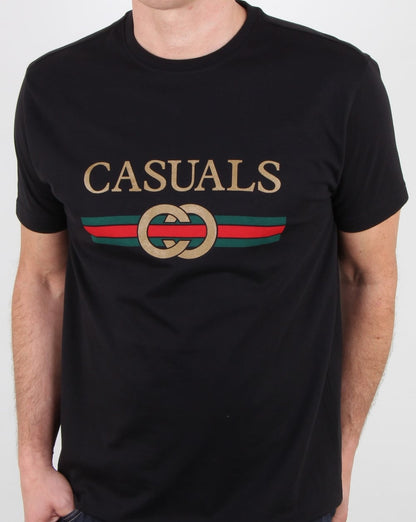 80s Casual Classics Designer Casual T Shirt Black
