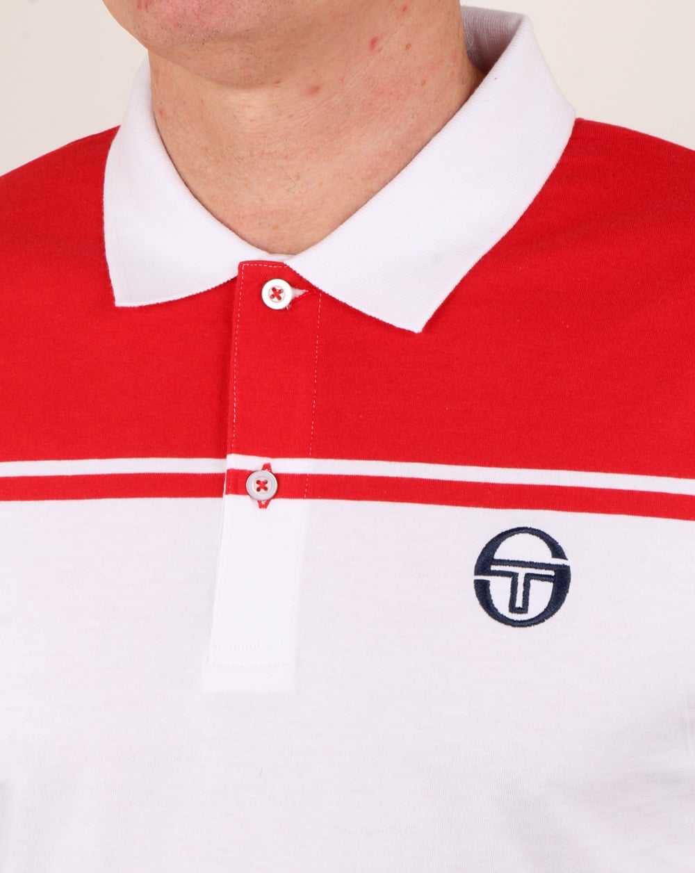 Sergio Tacchini New Young Line Polo Shirt White/red