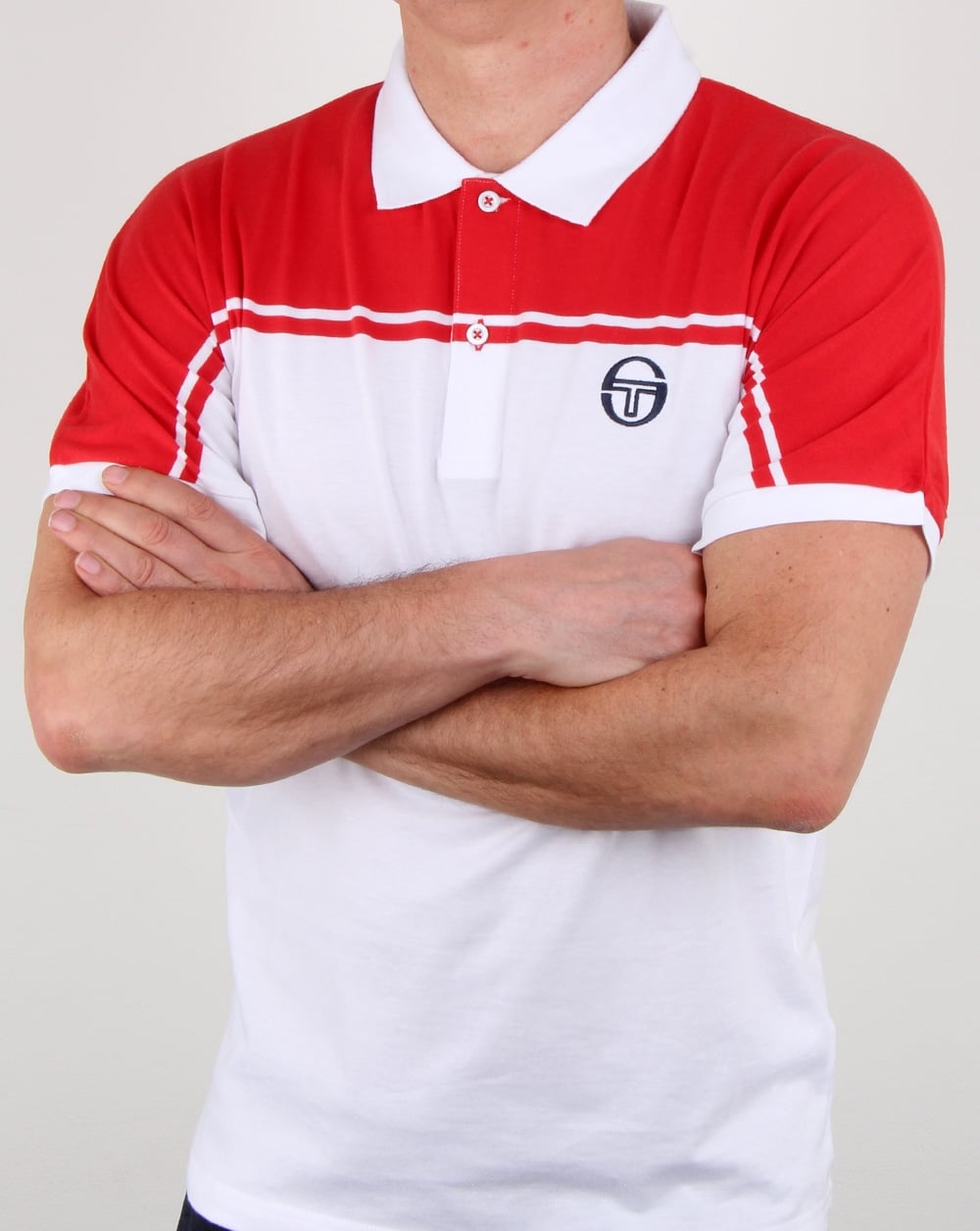 Sergio Tacchini New Young Line Polo Shirt White/red