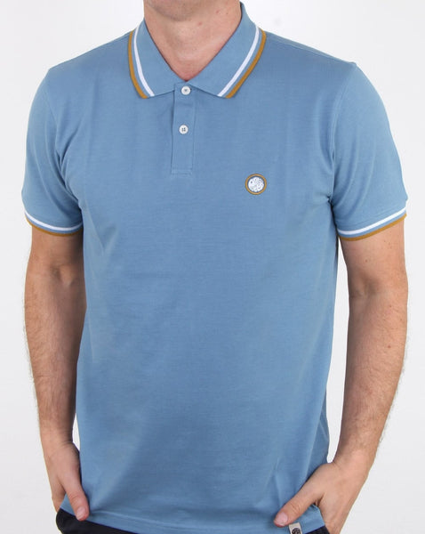 Pretty Green Bassline Polo Shirt Mid Blue