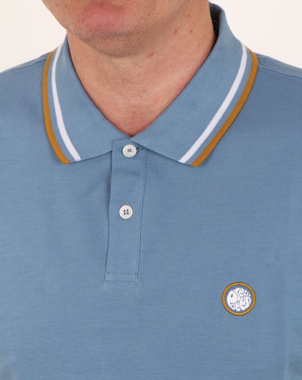 Pretty Green Bassline Polo Shirt Mid Blue