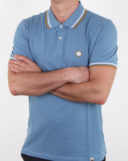 Pretty Green Bassline Polo Shirt Mid Blue