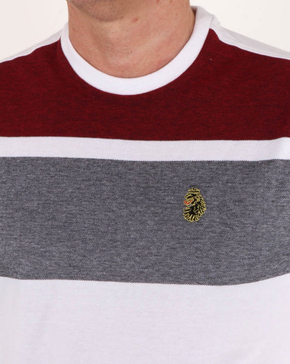 Luke Warnock Block Stripe T Shirt White