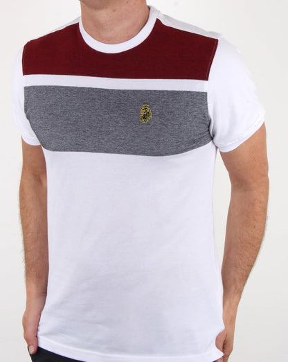Luke Warnock Block Stripe T Shirt White