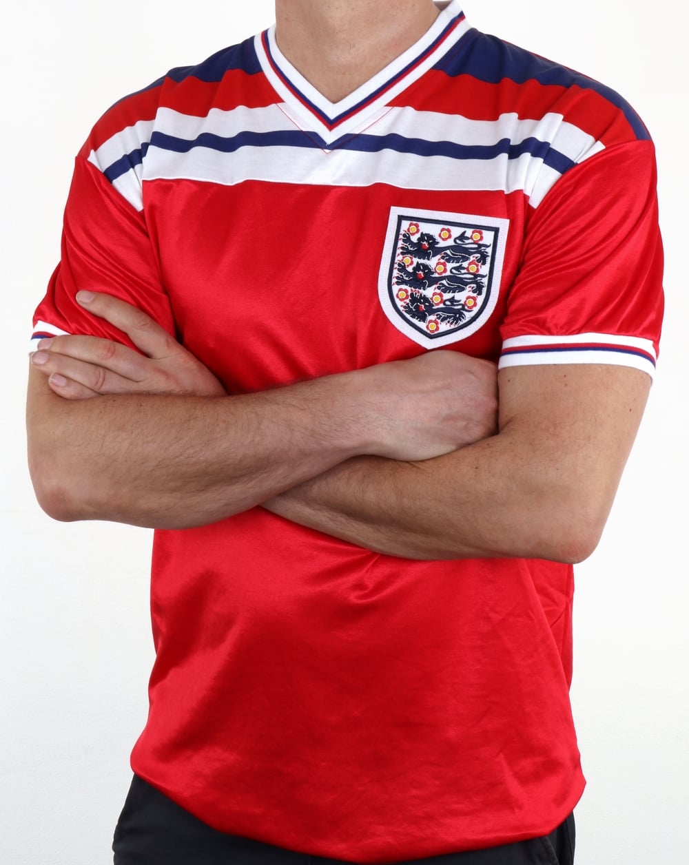 England 1982 Retro Football Away Shirt Red