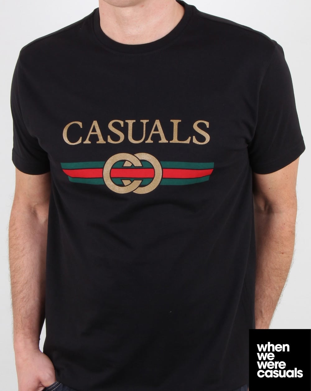80s Casual Classics Designer Casual T Shirt Black