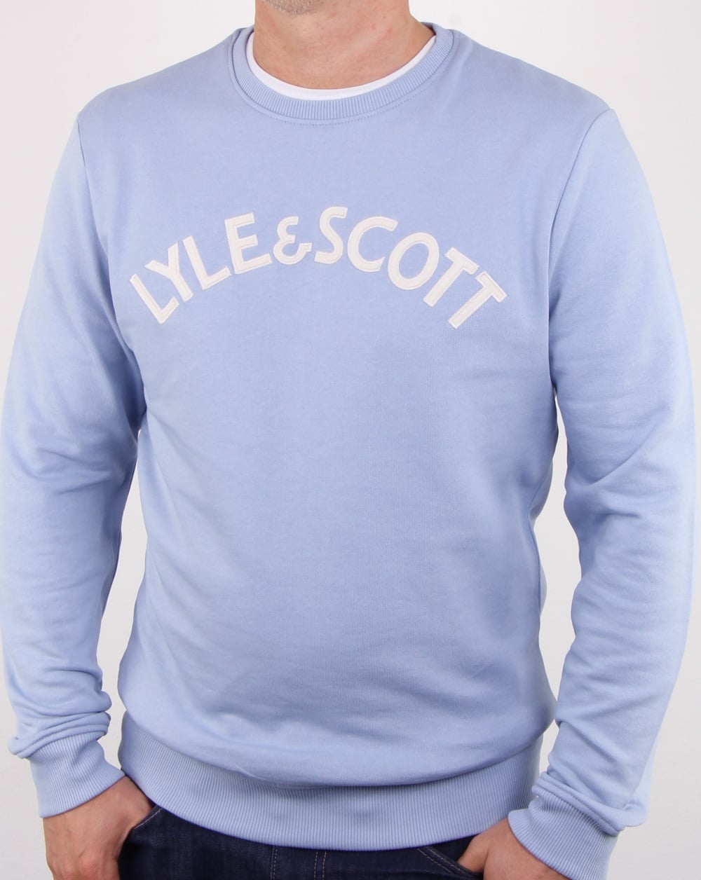 Lyle And Scott Logo Sweatshirt Sky Blue