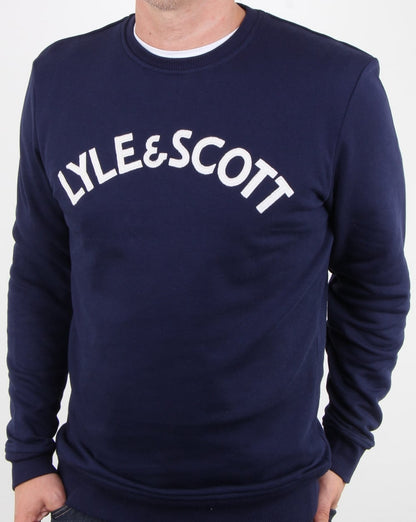 Lyle And Scott Logo Sweatshirt Navy