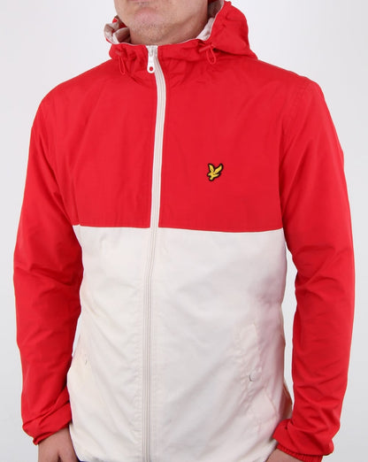 Lyle And Scott Colour Block Jacket Tomato Red