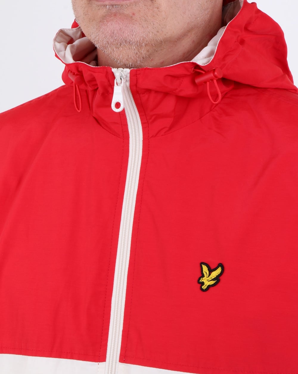 Lyle And Scott Colour Block Jacket Tomato Red