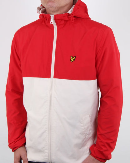 Lyle And Scott Colour Block Jacket Tomato Red