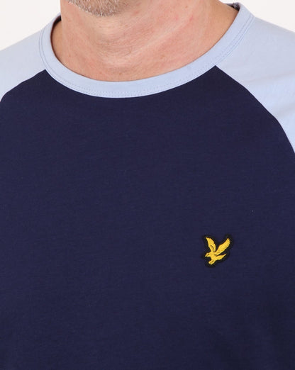 Lyle And Scott Raglan Ringer T-shirt Navy