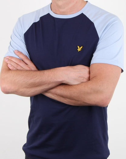 Lyle And Scott Raglan Ringer T-shirt Navy