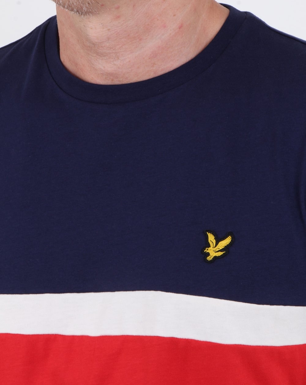 Lyle And Scott Yoke Stripe T-shirt Navy